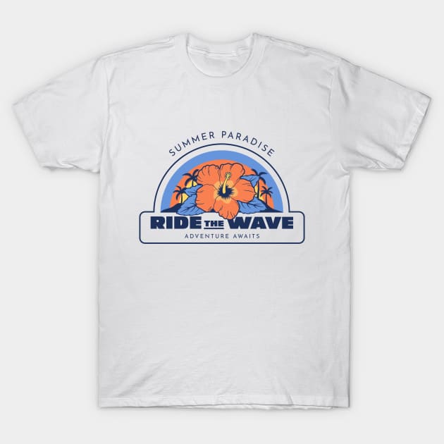 Ride The Wave Surfing T-Shirt by DDSTees